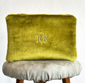 PETRA POUCH - VINTAGE CHARTREUSE VELVET ONE-OFF