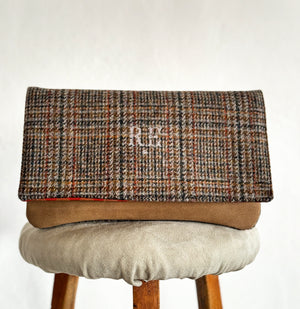 BINIALI CLUTCH - VINTAGE HARRIS TWEED ONE-OF-A-KIND