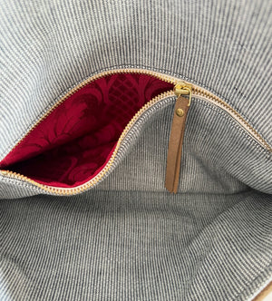 BINIALI CLUTCH - SURPLUS ITALIAN HERRINGBONE TWEED ONE-OF-A-KIND