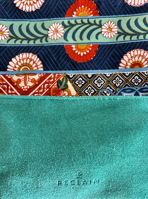 BINIALI CLUTCH - VINTAGE TURQUOISE VELVET ONE-OFF