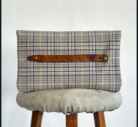 BINIALI CLUTCH - SURPLUS ITALIAN PRINCE OF WALES CHECK ONE-OF-A-KIND