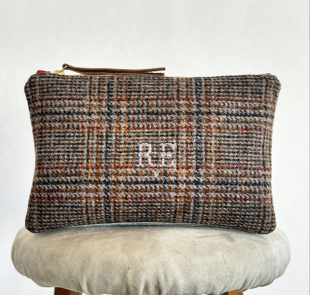 PETRA POUCH - VINTAGE HARRIS TWEED - ONE-OF-A-KIND