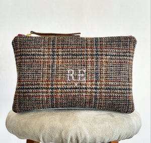 PETRA POUCH - VINTAGE HARRIS TWEED - ONE-OF-A-KIND