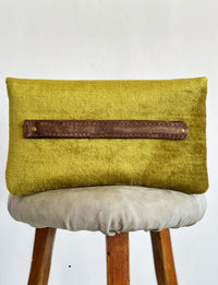 BINIALI CLUTCH - VINTAGE CHARTREUSE VELVET ONE-OF-A-KIND