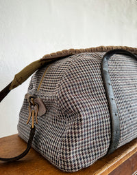 DEIA DUFFLE Bespoke, One-Of-A-Kind, Surplus Italian Tweed & Vintage  Charcoal Paisley.