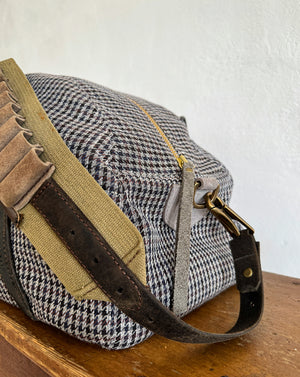 DEIA DUFFLE Bespoke, One-Of-A-Kind, Surplus Italian Tweed & Vintage  Charcoal Paisley.